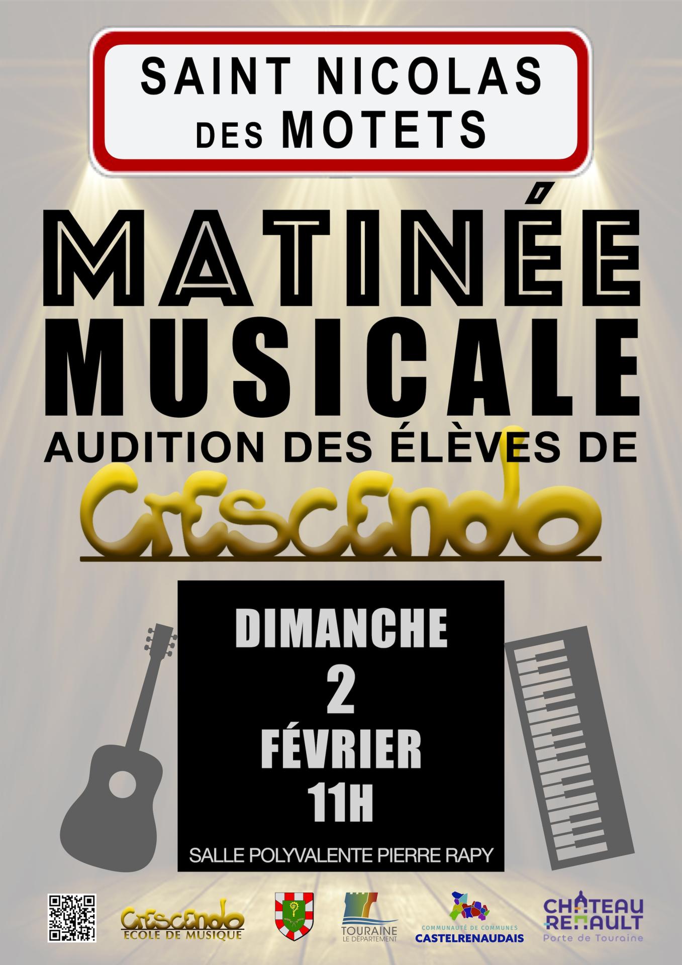 Affiche matine e musicale st nicolas des motets 02 02 2025